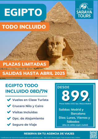 Egipto Todo Incluido 8 días