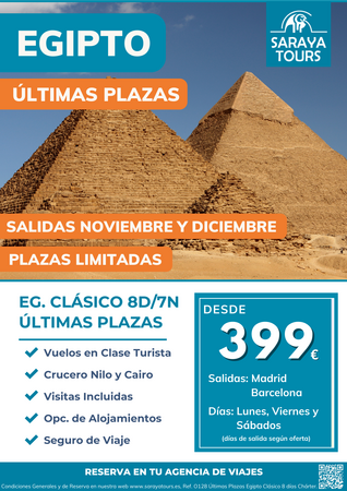 Últimas Plazas Egipto