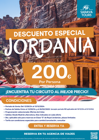 Descuento Especial Jordania