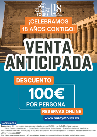 Egipto Venta Anticipada